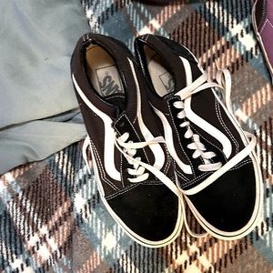 Black platform vans EUC